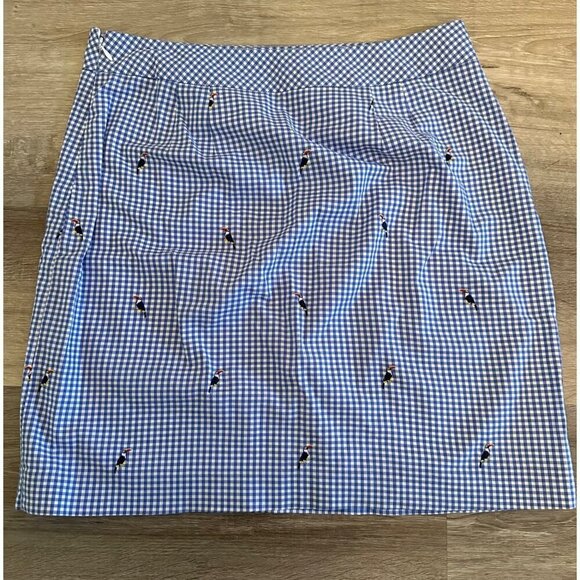 Talbots Gingham Cotton Canvas Parrot Skirt, size 6 - Picture 1 of 7